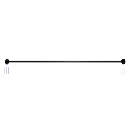 Bluevue Stainless Steel Shower Curtain Rod, 5FT, Matte Black SRS-60-MB